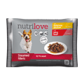NUTRILOVE PREMIUM MOKRA KARMA DLA PSA - z wołowiną i z kurczakiem
