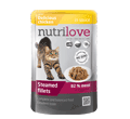 NUTRILOVE PREMIUM MOKRA KARMA DLA KOTA - fileciki z kurczakiem w sosie