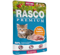 RASCO PREMIUM KITTEN KARMA DLA KOCIĄT - indyk i żurawina fileciki w sosie