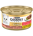 GOURMET GOLD MOKRA KARMA DLA KOTA z łososiem i kurczakiem