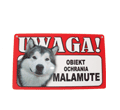 TABLICZKA OSTRZEGAWCZA OBIEKT OCHRANIA MALAMUTE dostępne do wyczerpania zapasów