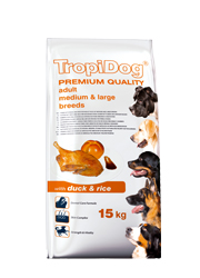 TROPIDOG PREMIUM ADULT MEDIUM / LARGE KACZKA I RYŻ TROPIDOG PREMIUM ADULT MEDIUM / LARGE KACZKA I RYŻ