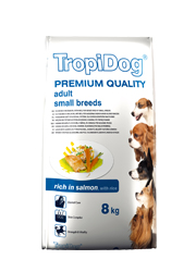 TROPIDOG PREMIUM ADULT SMALL ŁOSOŚ I RYŻ TROPIDOG PREMIUM ADULT SMALL ŁOSOŚ I RYŻ